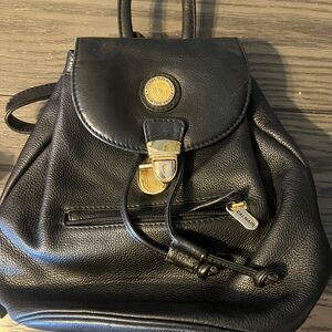 Vintage 1990s Pierre Balmain Leather Backpack